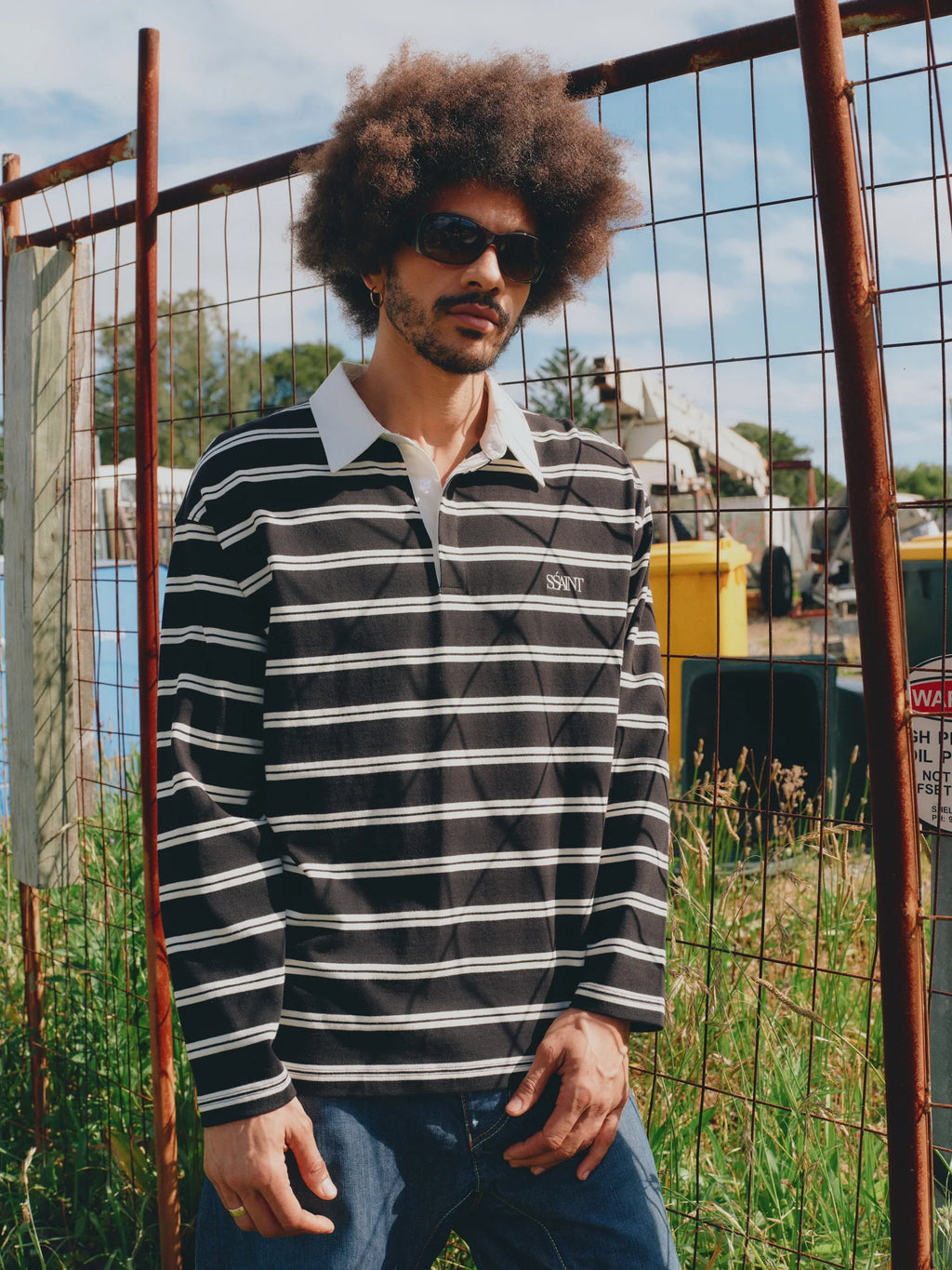 Dylan Rugby Polo Black White