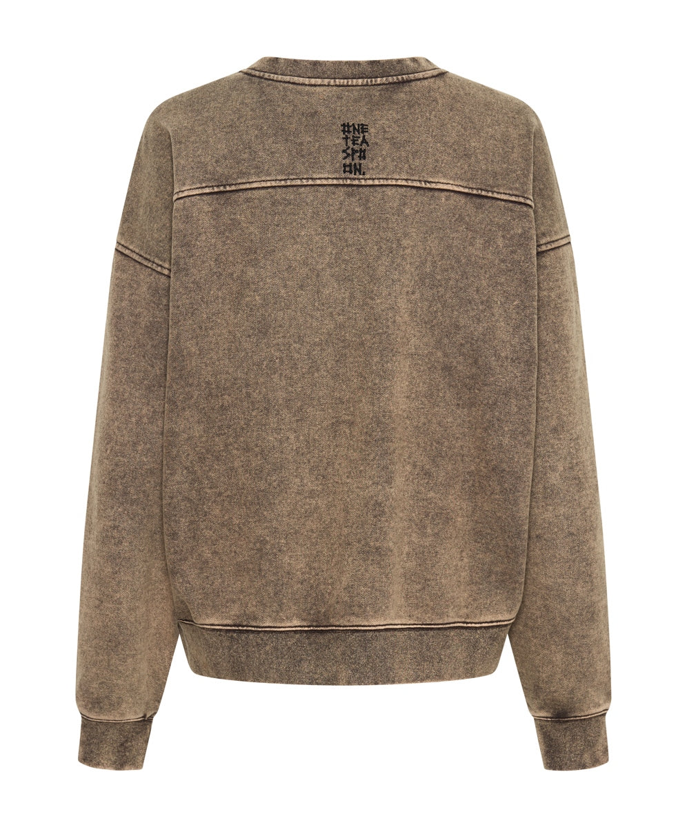 Rust Bower Bird Retro Sweater
