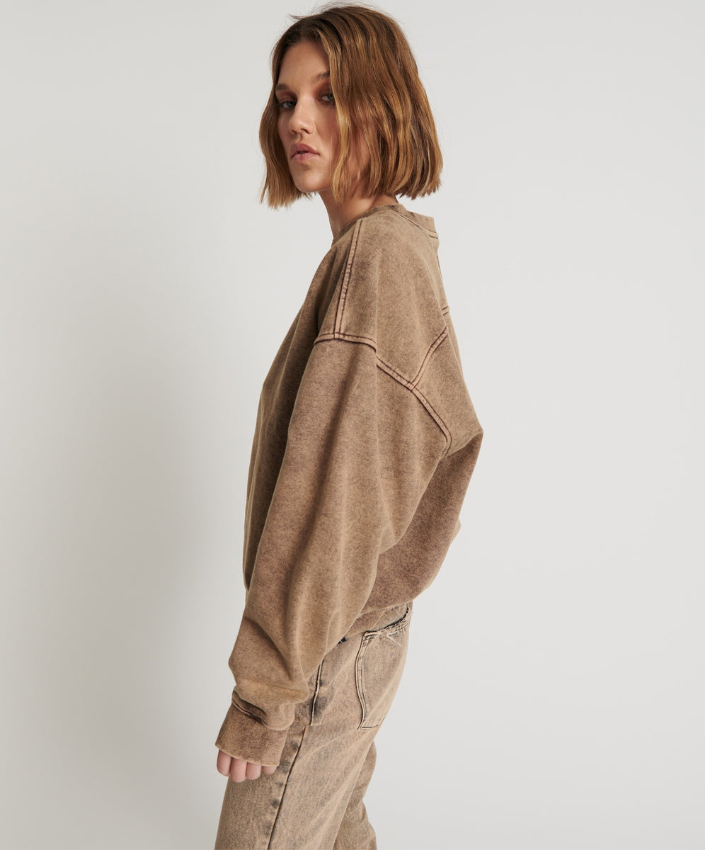 Rust Bower Bird Retro Sweater