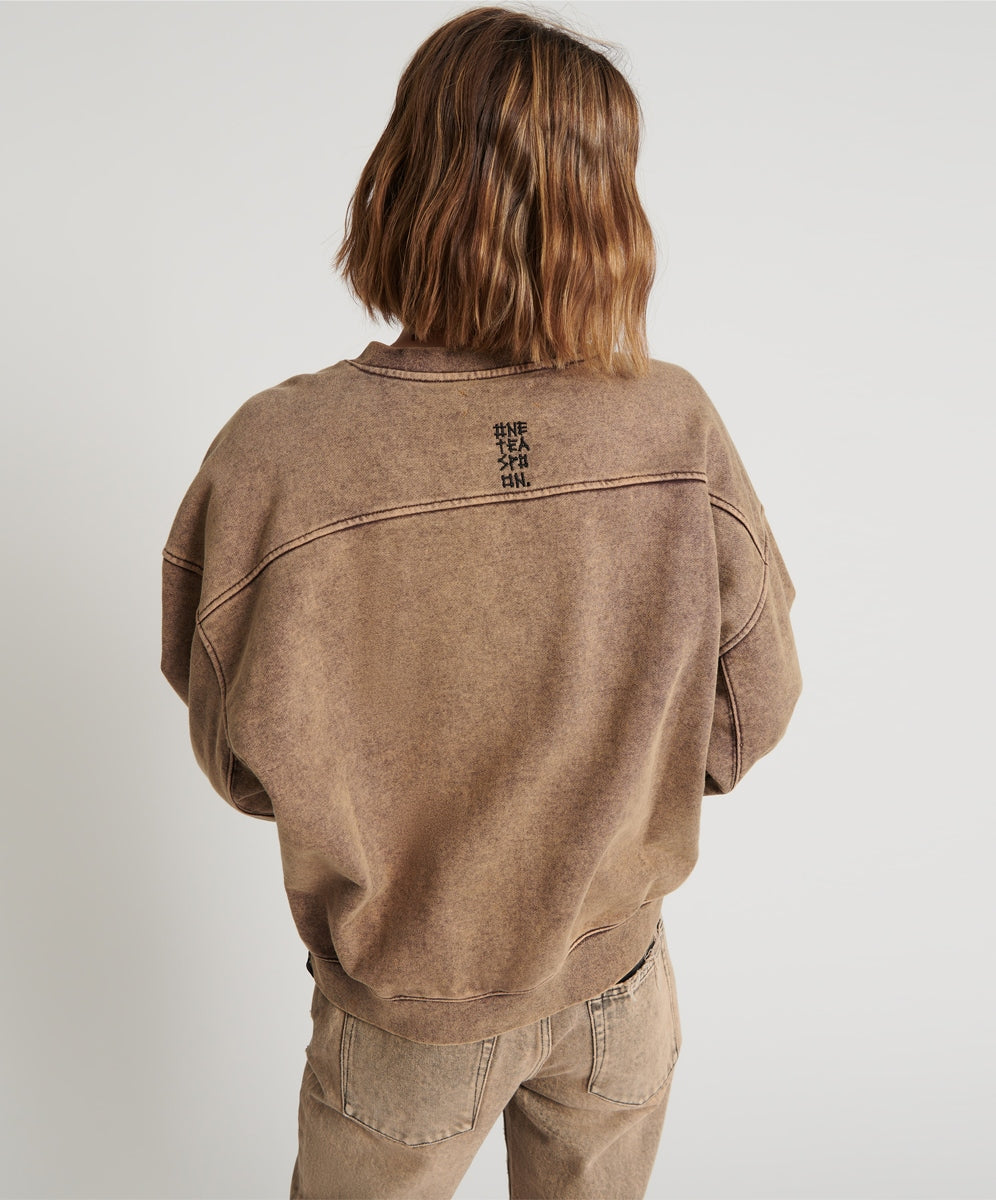 Rust Bower Bird Retro Sweater