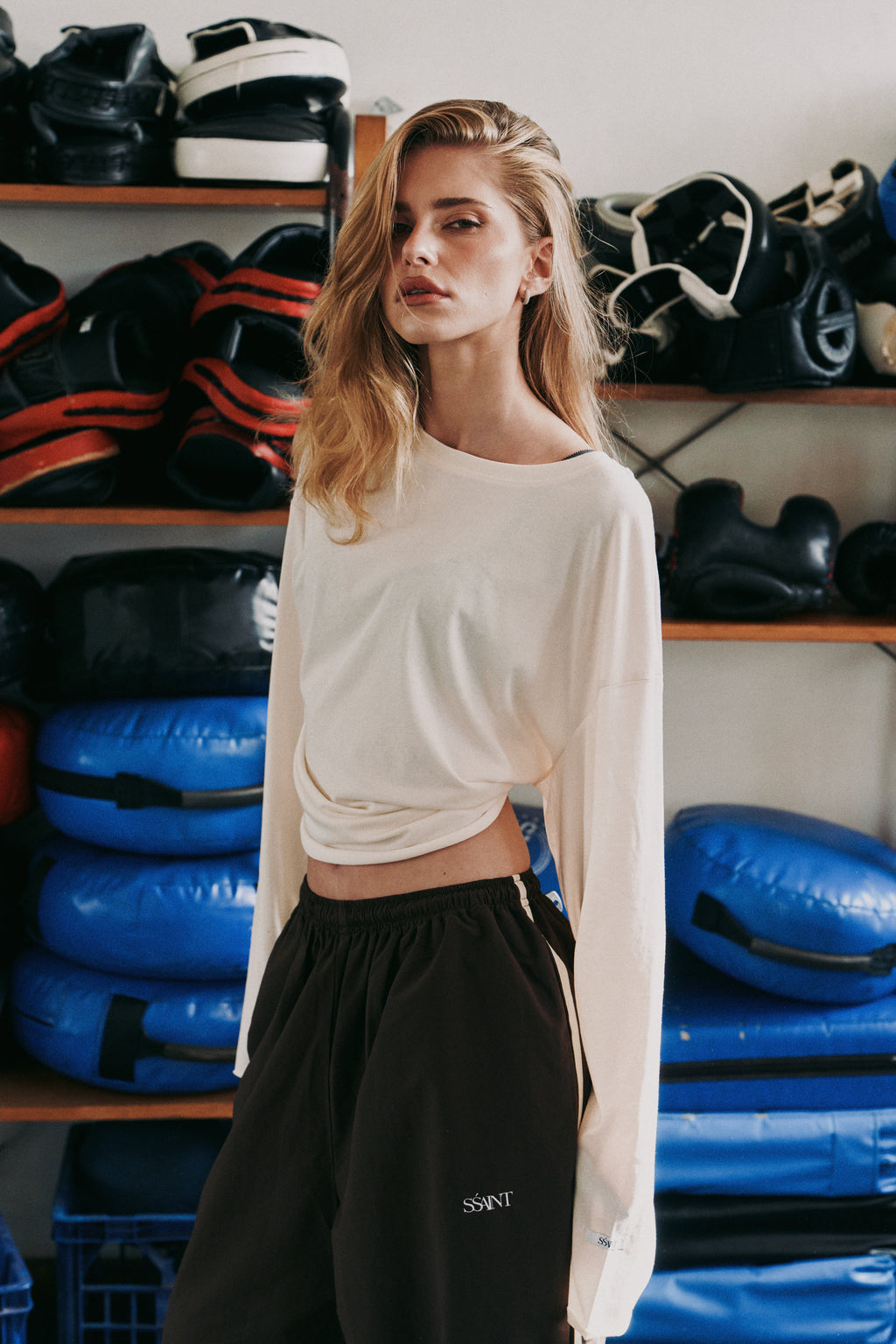 The Victory LS Tee Cream