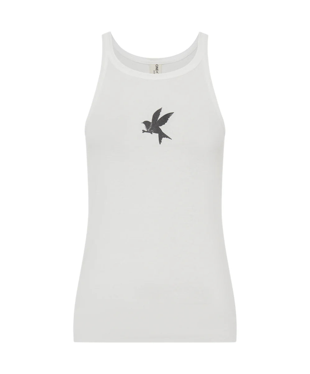 Bower Bird Singlet White