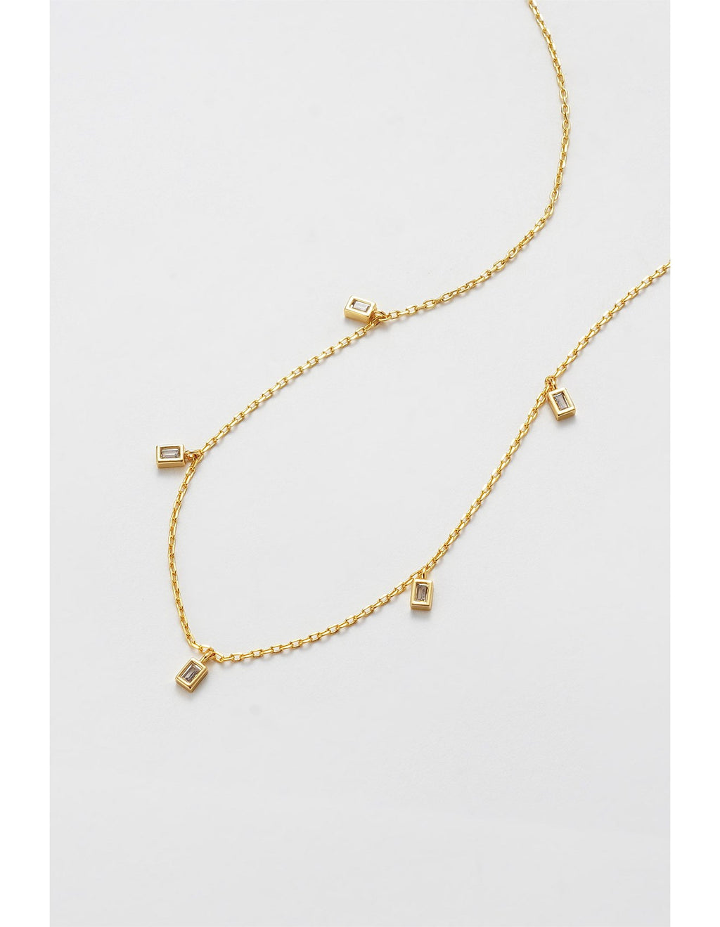 Baguette Mini Necklace Gold
