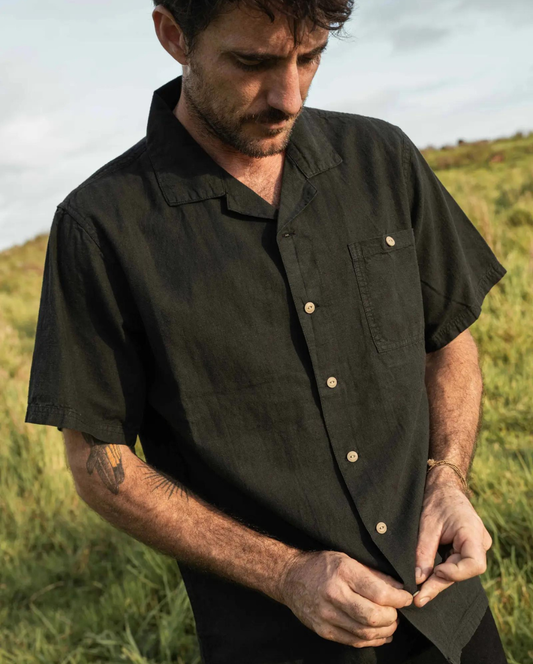 Mens Everyday Hemp Shirt Blk