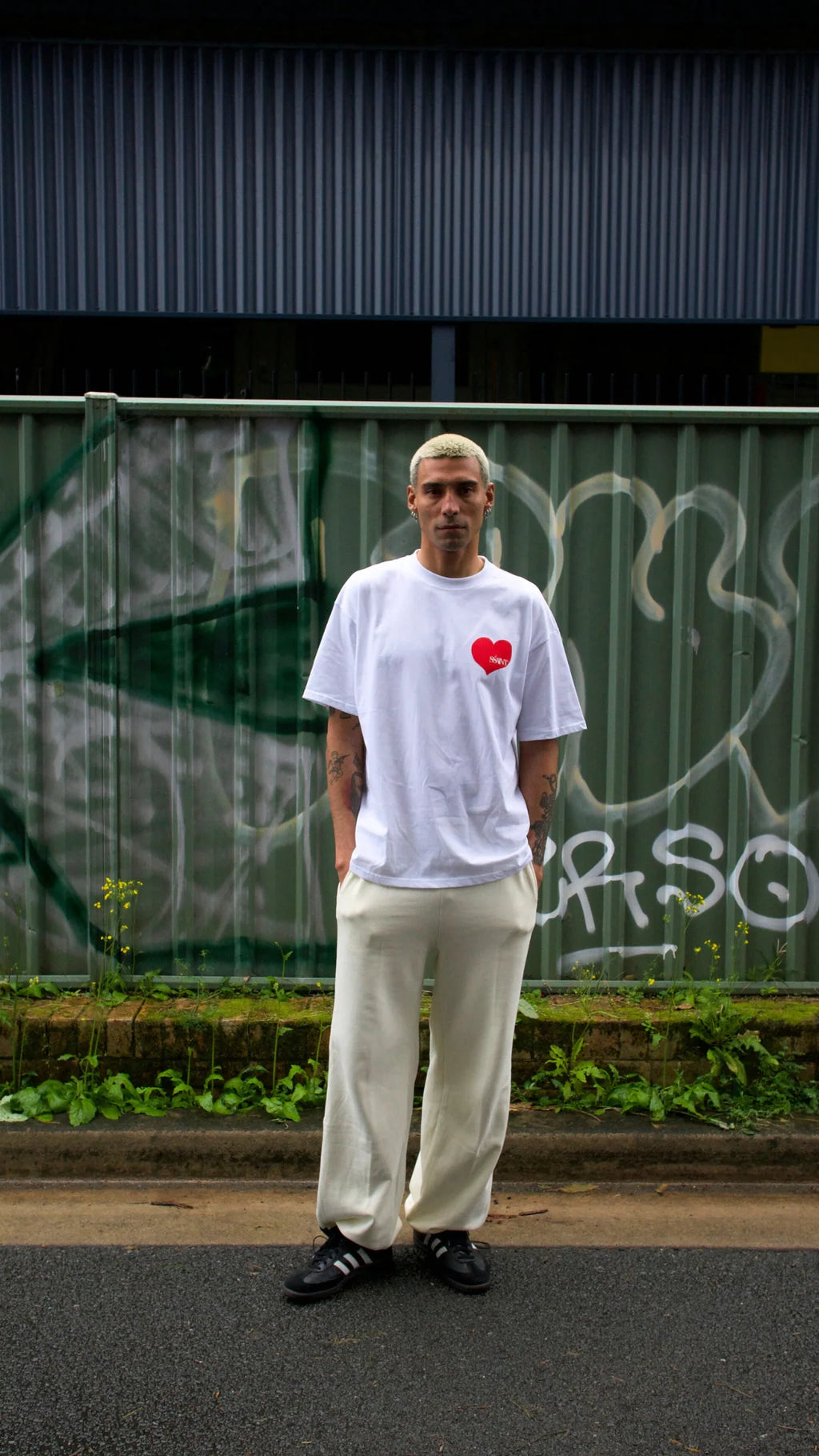 Red Heart Tee White