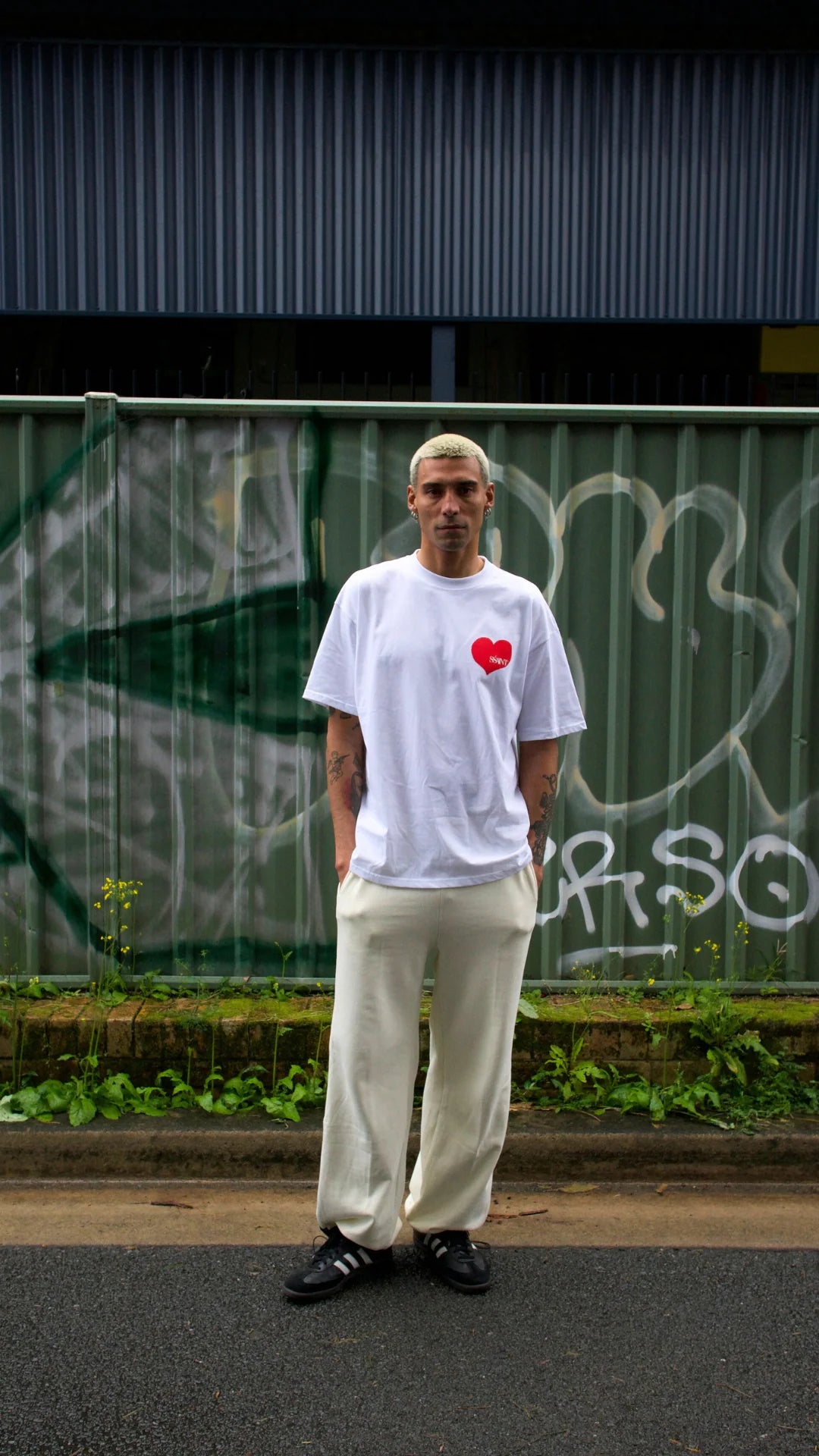 Red Heart Tee White