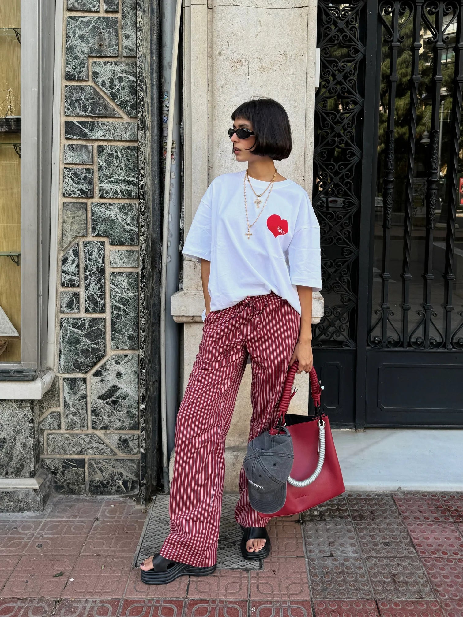 Red Heart Tee White