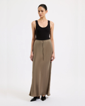 Seshni Tencel Maxi Skirt Chestnut