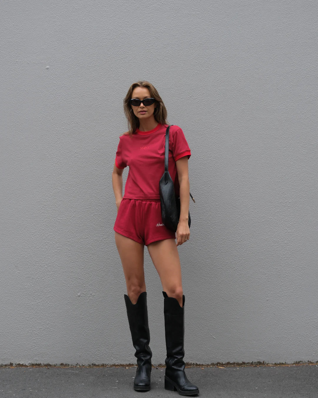 Sport Track Short Cherry