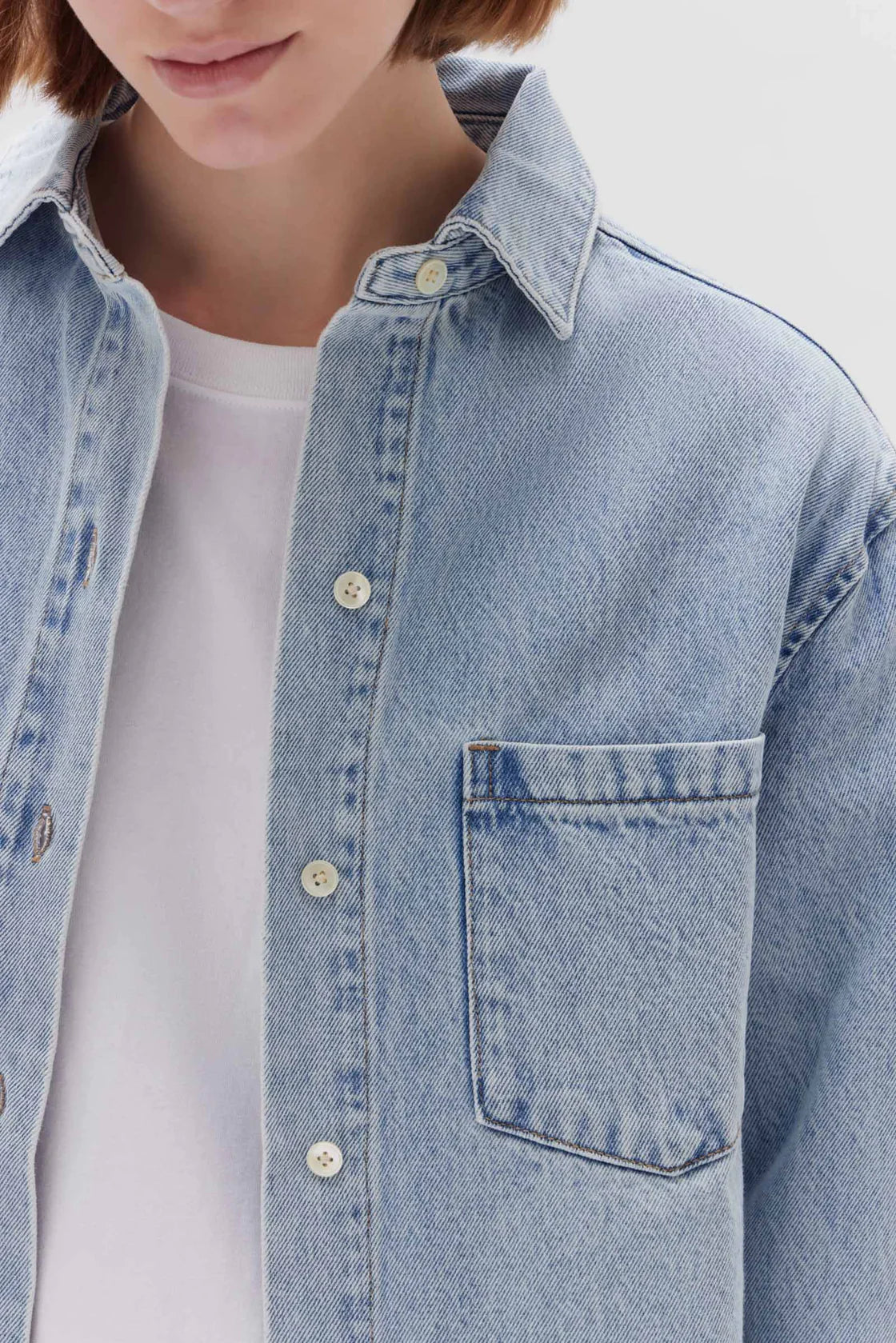 Denim Overshirt Light Stone