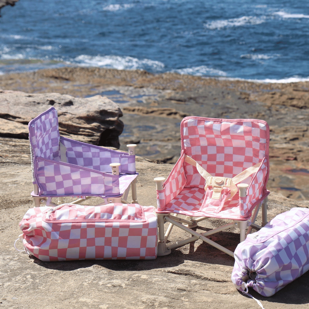Isla Baby Chair Pink Check