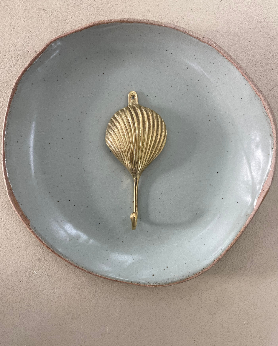 Brass Scalloped Shell Wall Hook