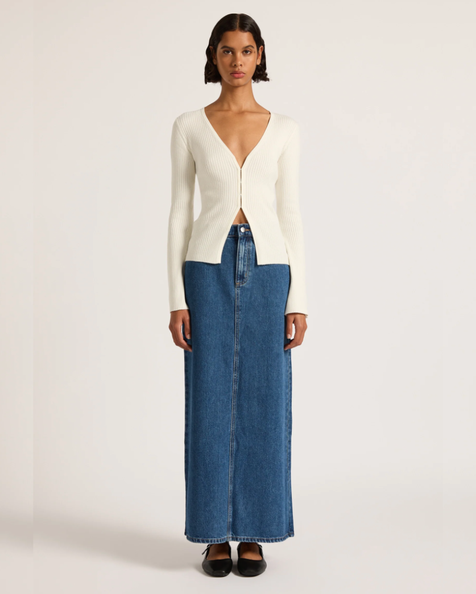 Denim Maxi skirt Vintage Blue