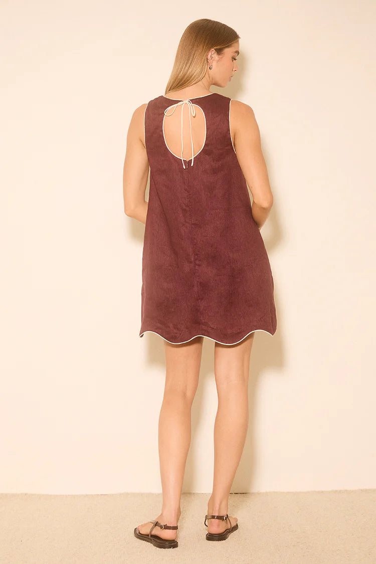 Aleria Mini Dress Plum