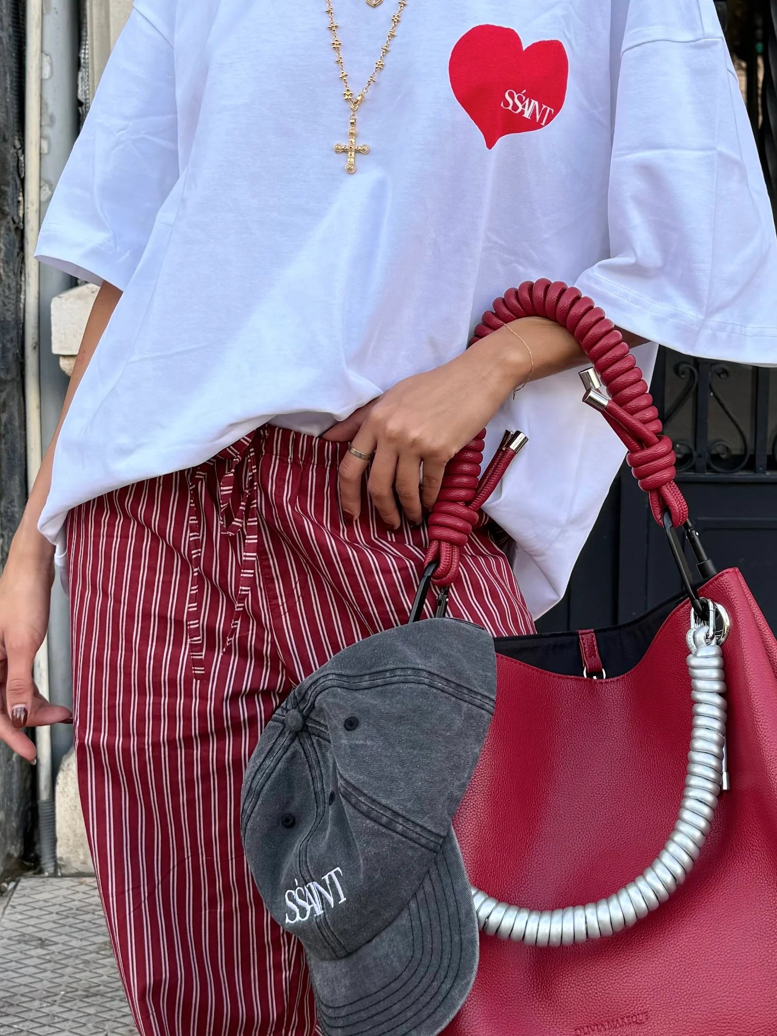 Red Heart Tee White