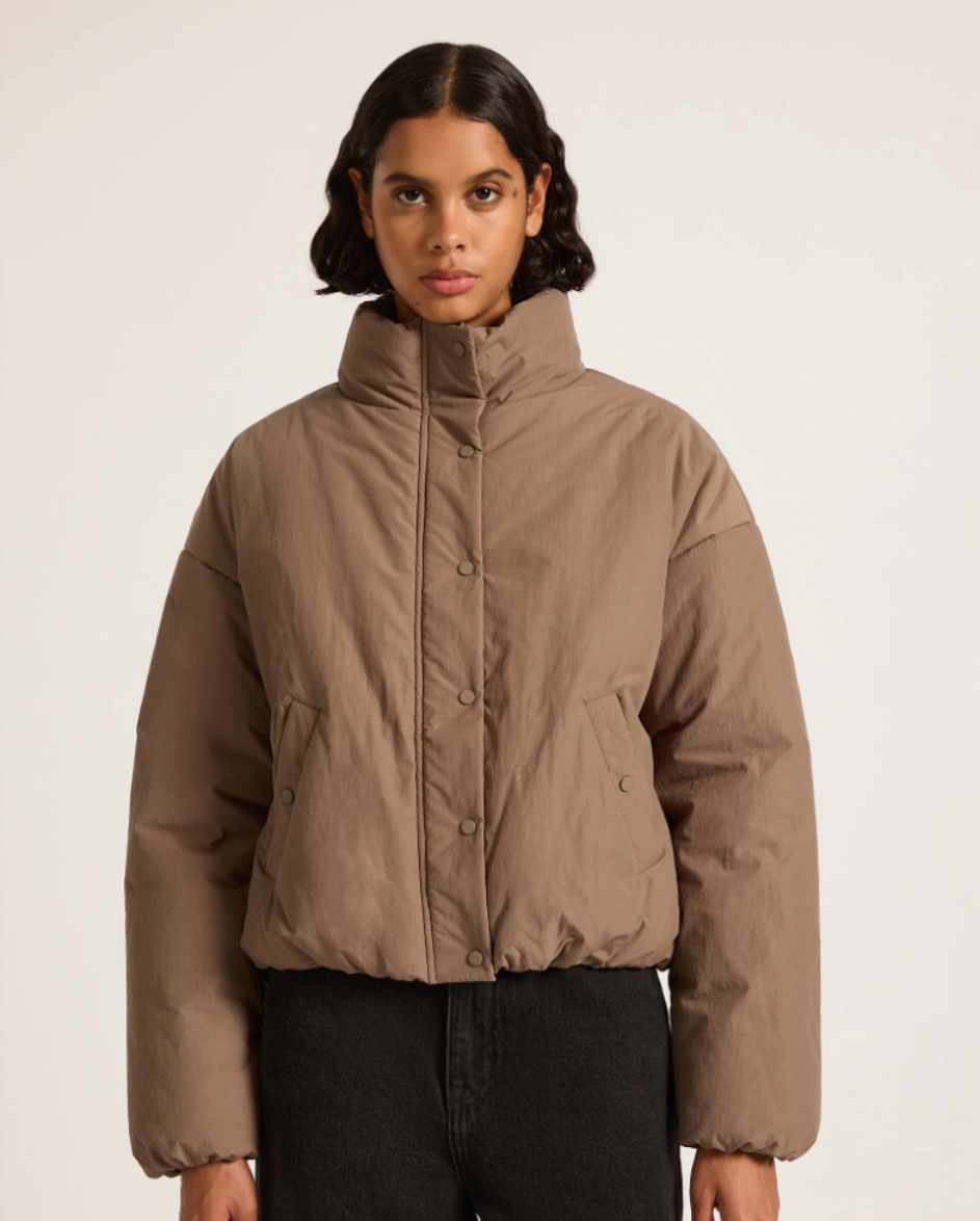 Xander Puffer Jacket Taupe