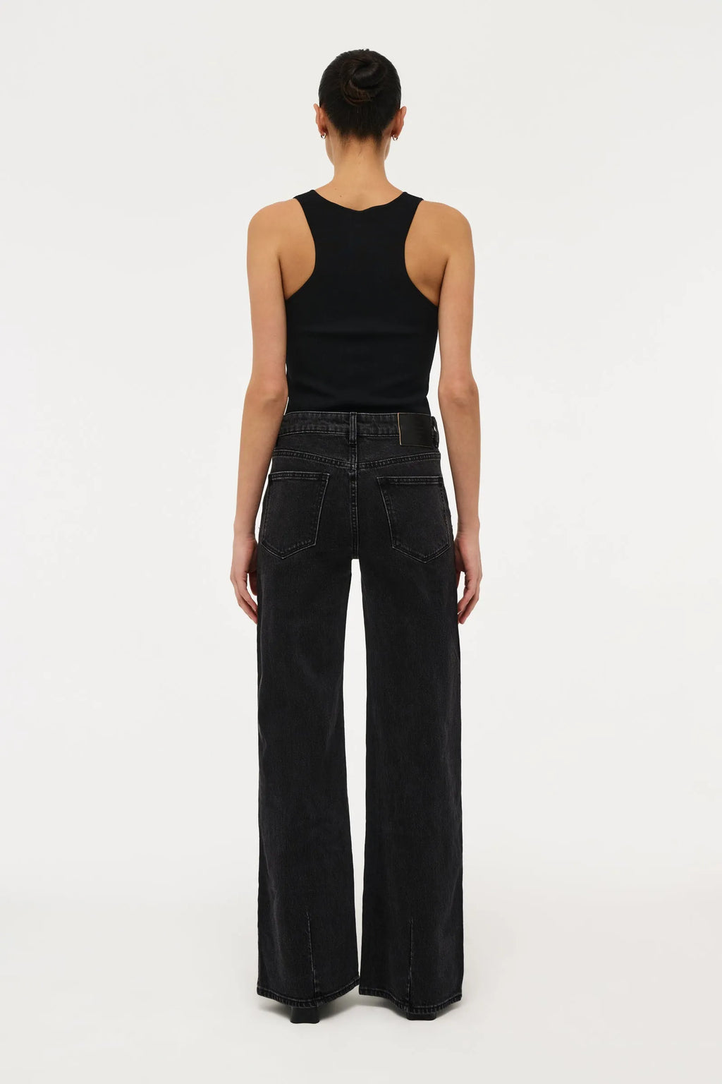 Eva Wide Jean French Black