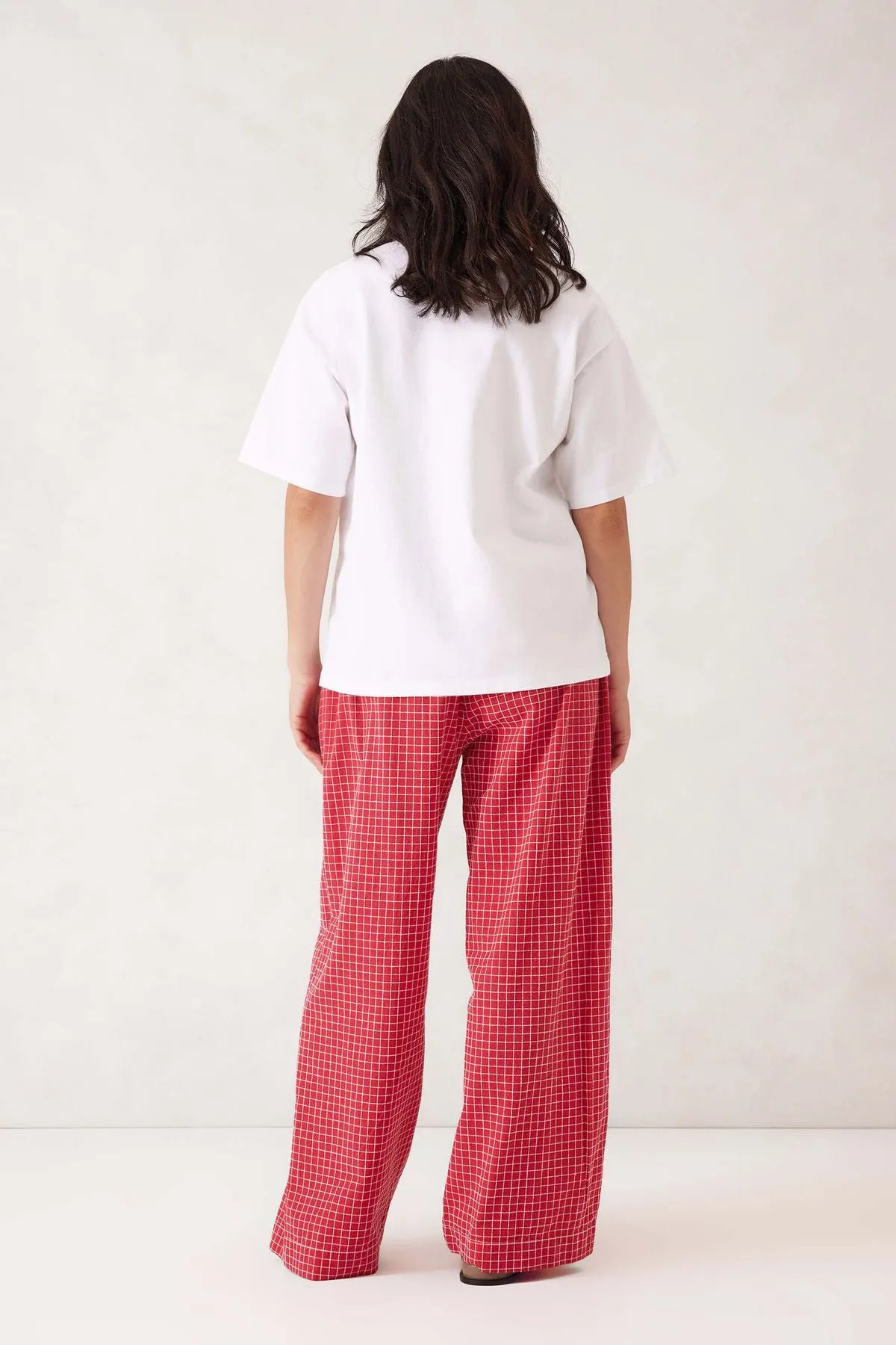 Lounge Pant Red White Check