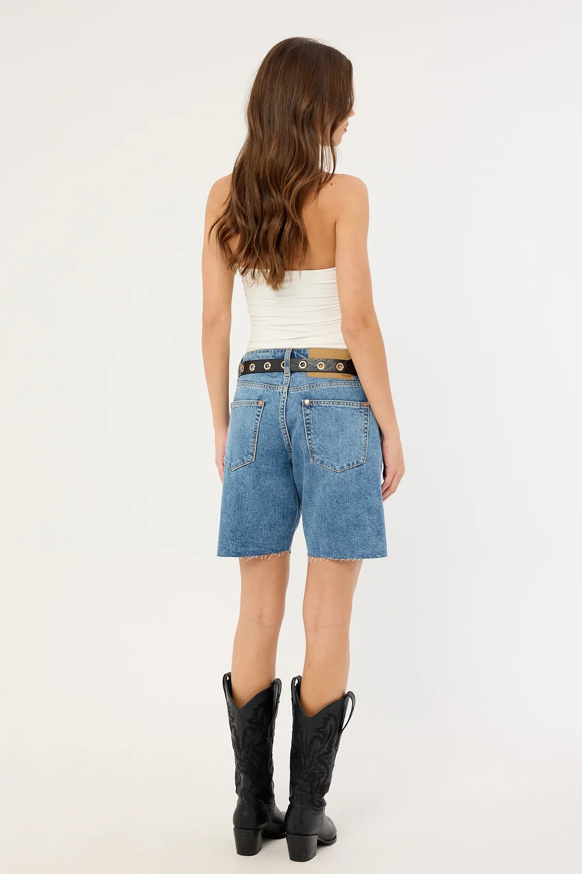 Jackson Mid Waist Denim Shorts