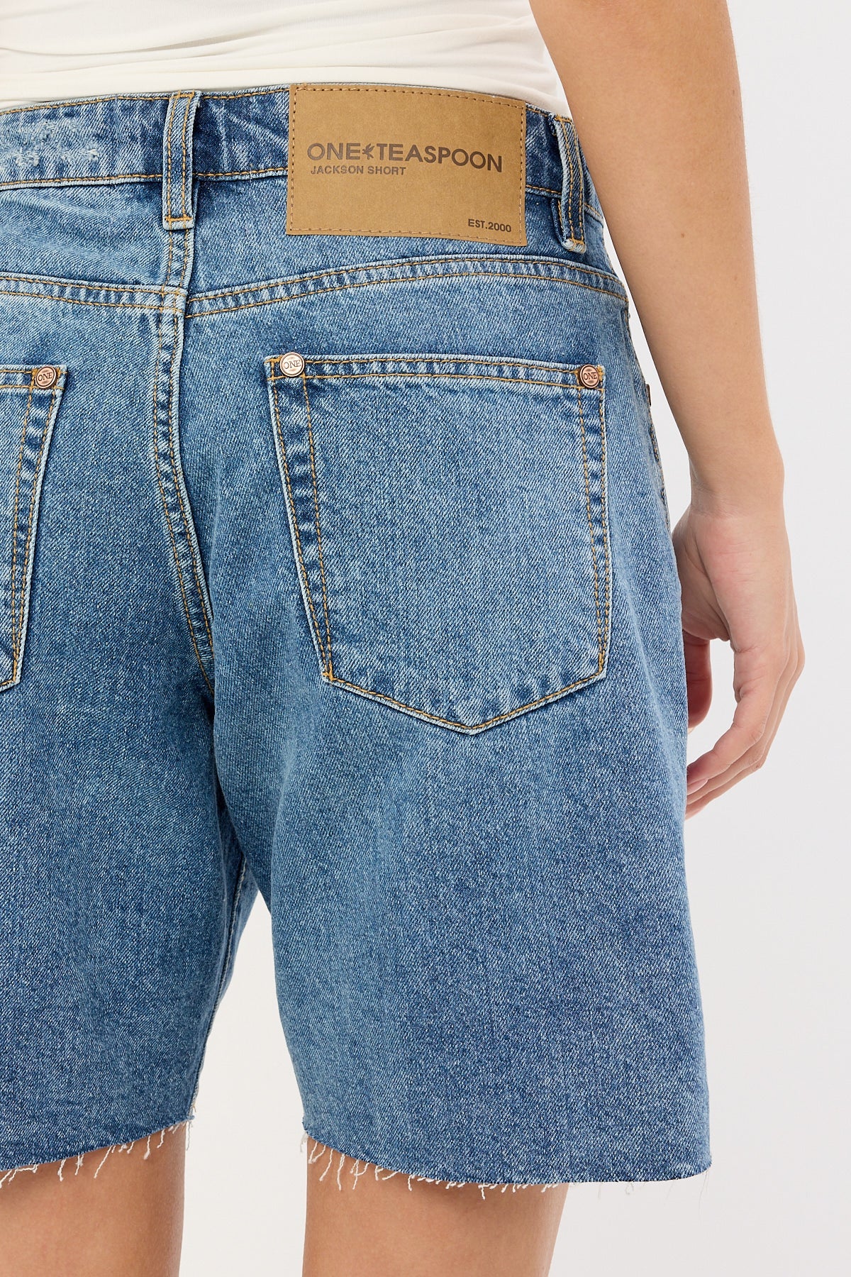 Jackson Mid Waist Denim Shorts