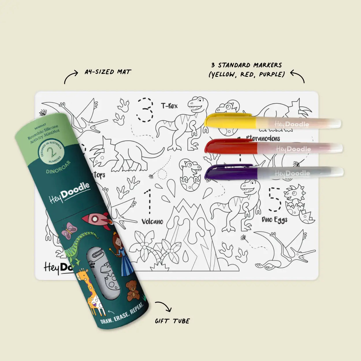 Dinoroar Mini Colouring & Doodle Mat