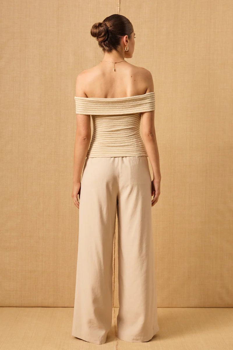 Ripple Top Neutral Stripe