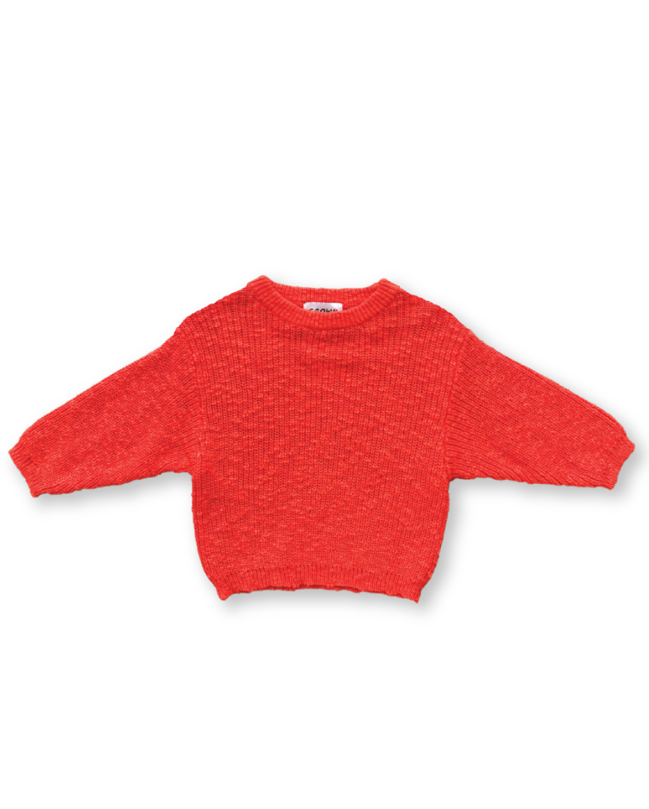 Chunky Rib Pull Over Tomato