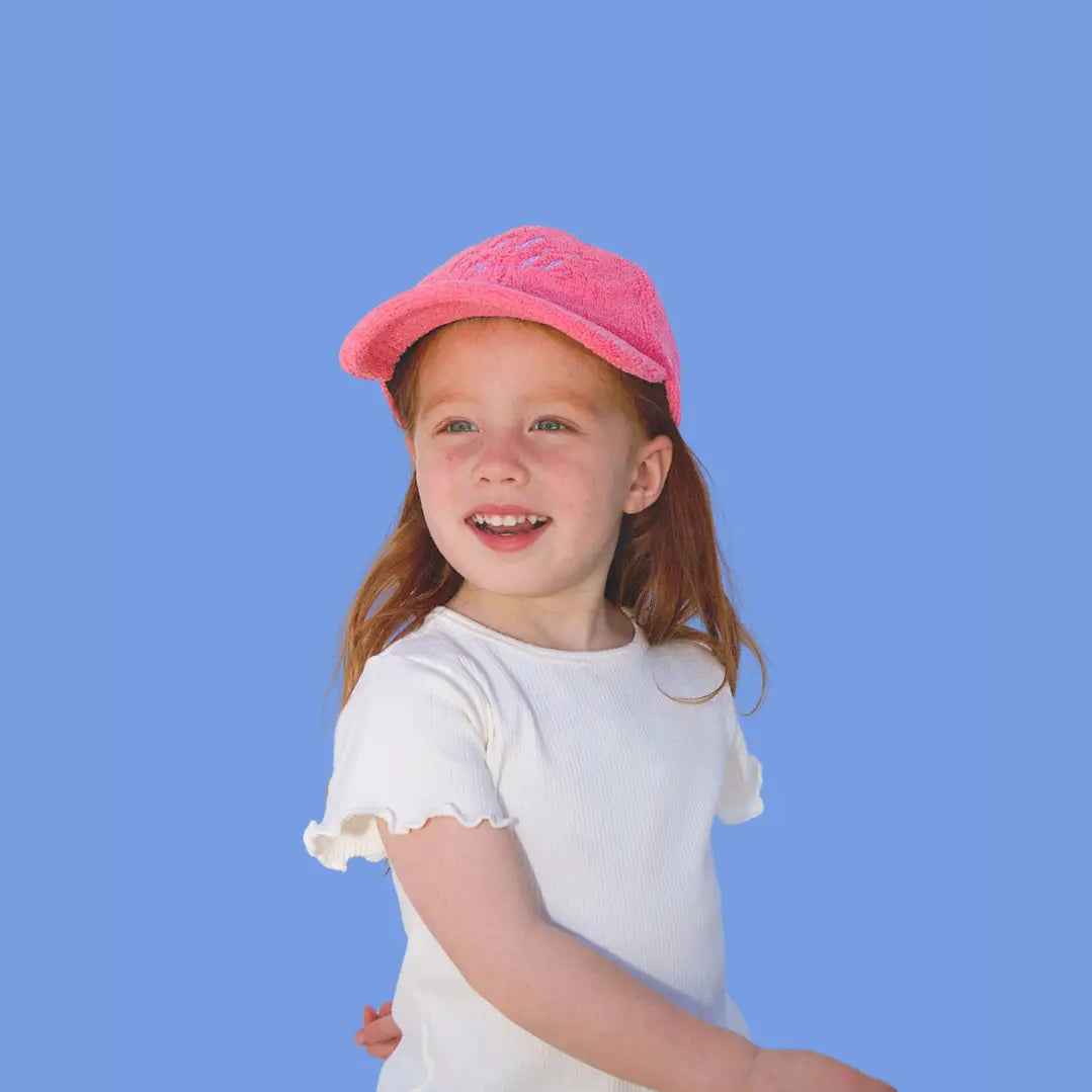 Terry Towelling Cap Pink