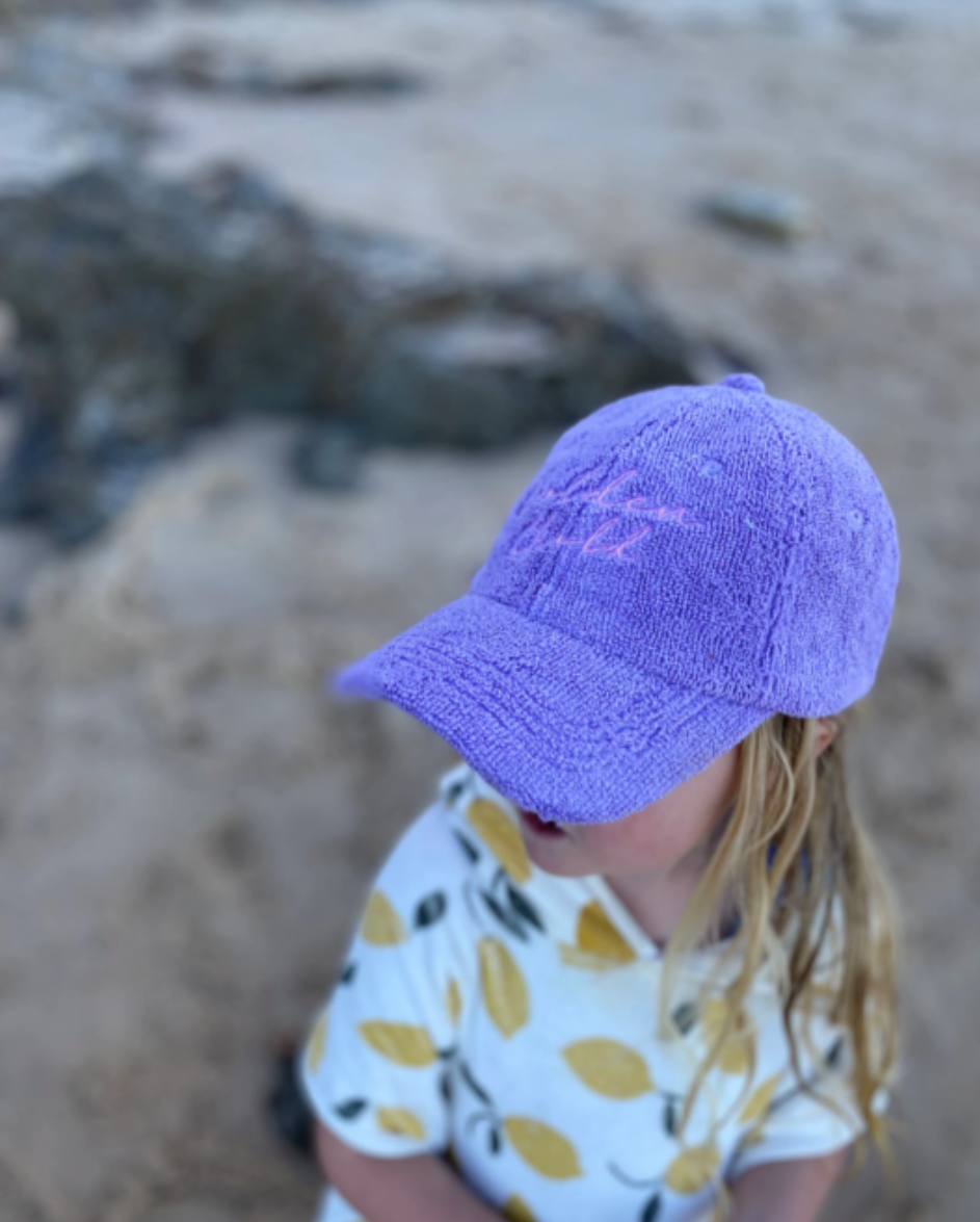 Terry Towelling Cap Purple