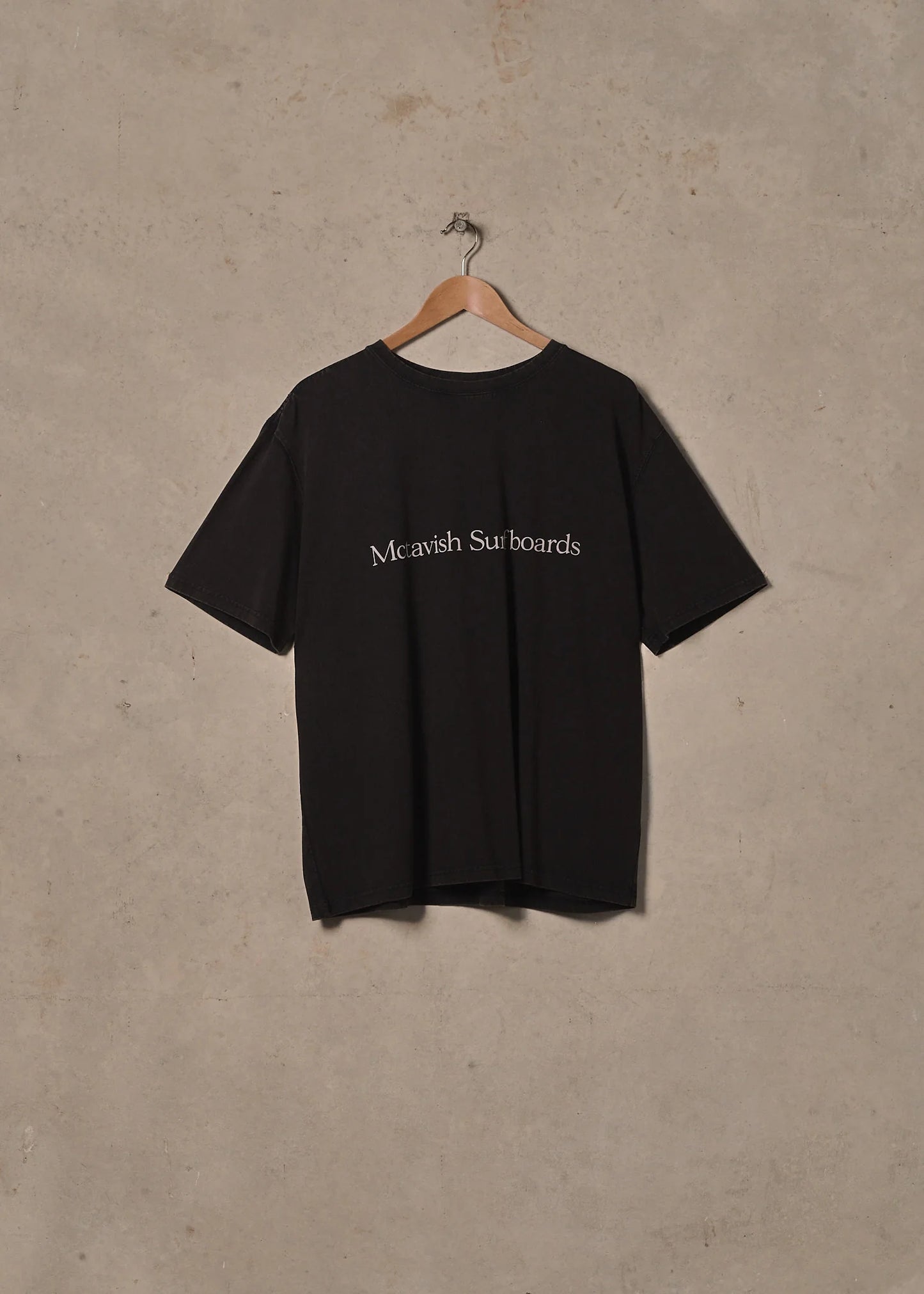 Boxy Serif Tee Black