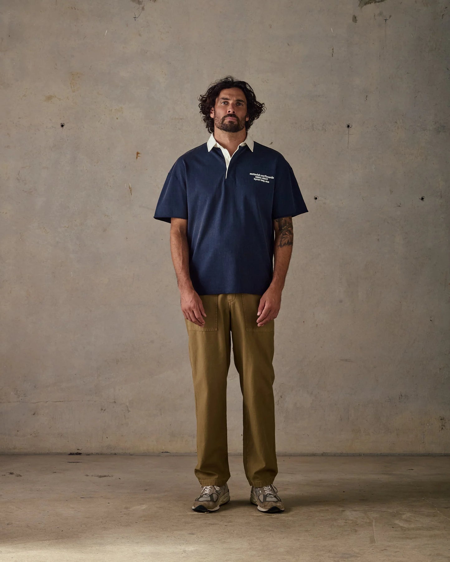 Cutoff Rugby Polo Navy