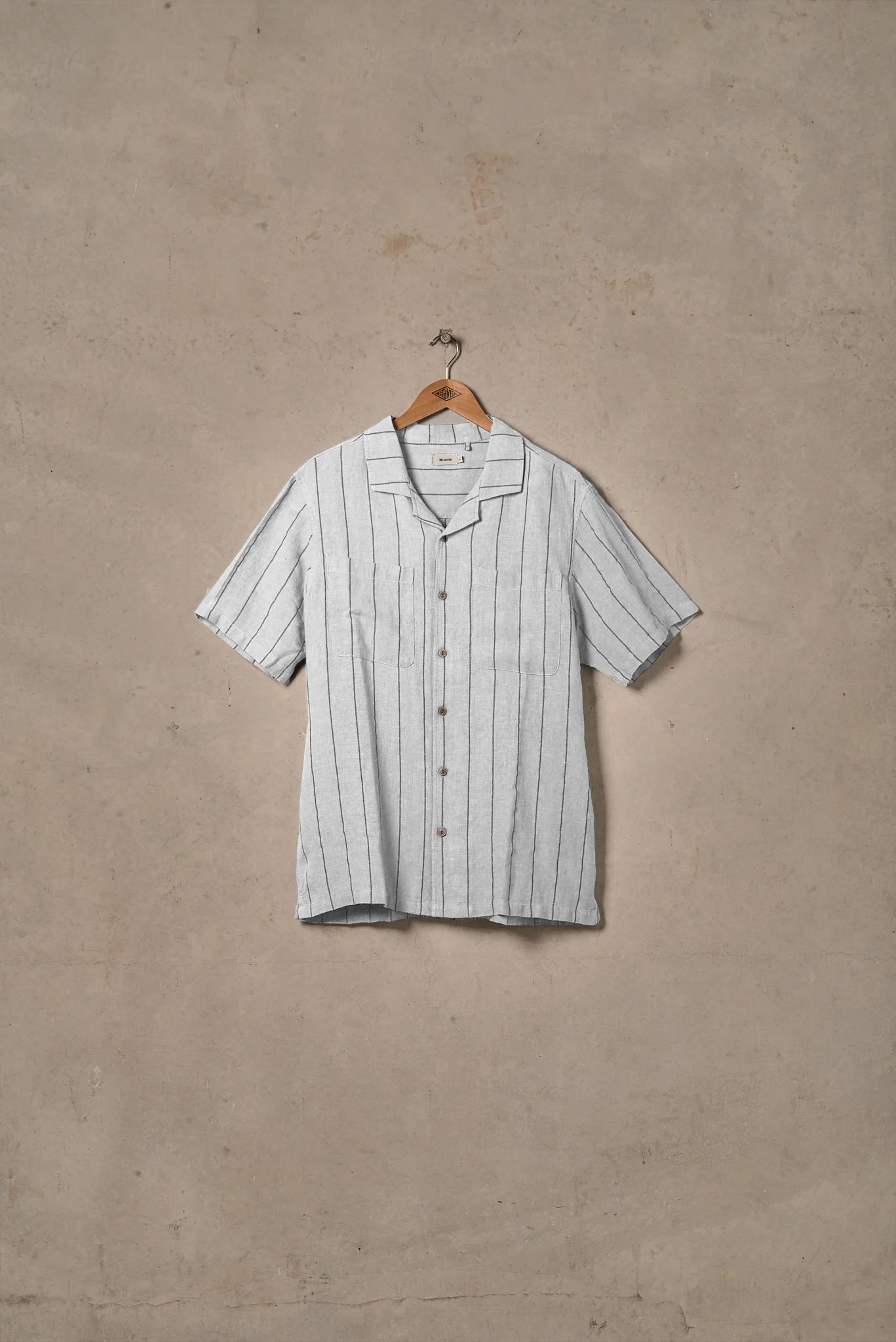 Linen Stripe Shirt White