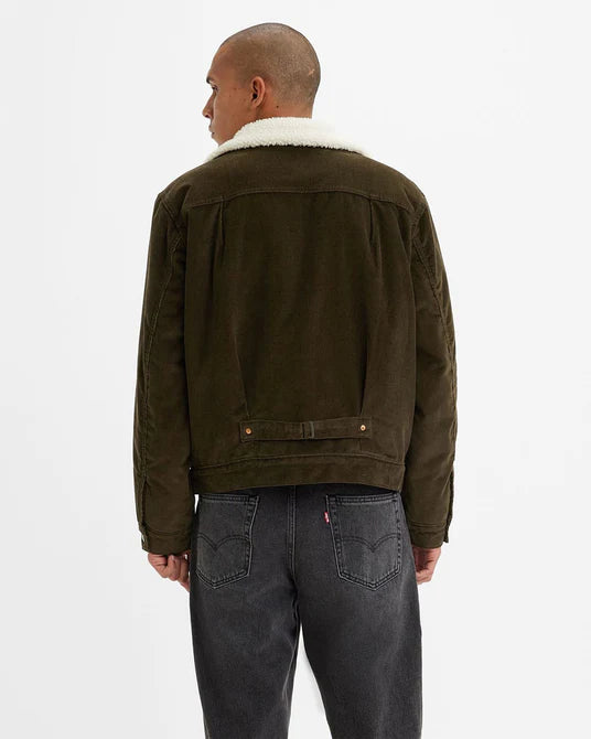 Type 1 Sherpa Trucker Brown Worn plainjanes