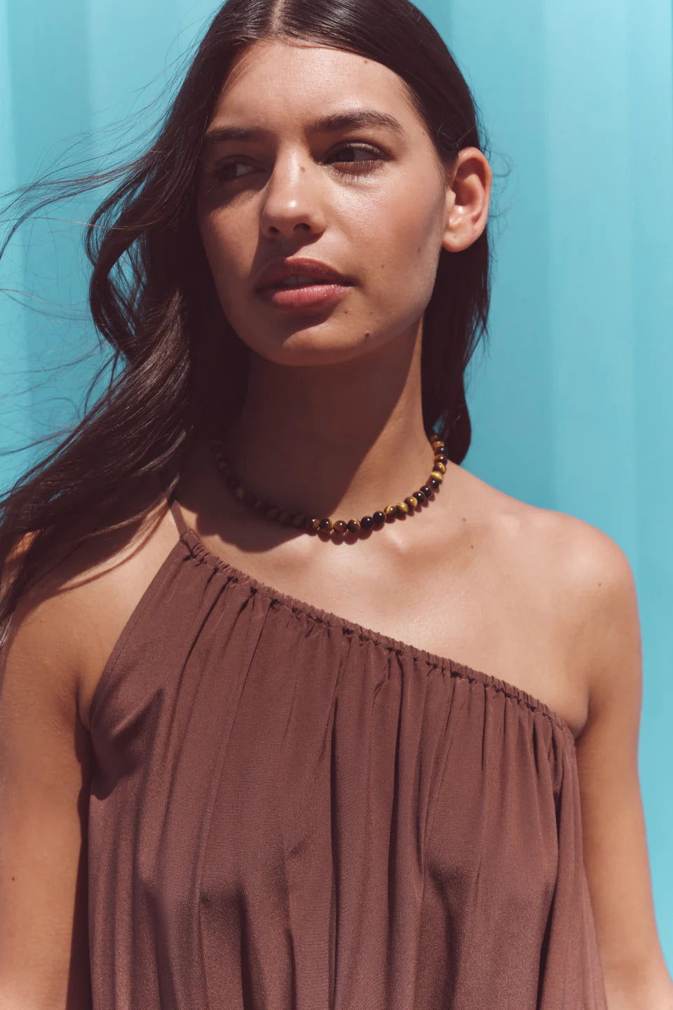 Mila Asymmetrical Maxi Espresso