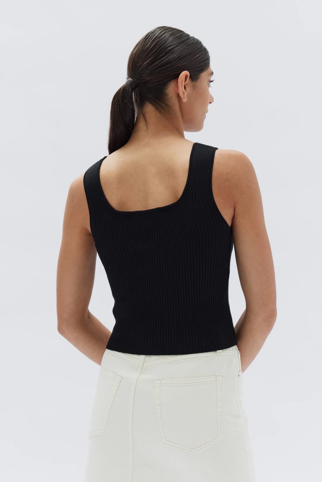 Adriana Knit Tank Black