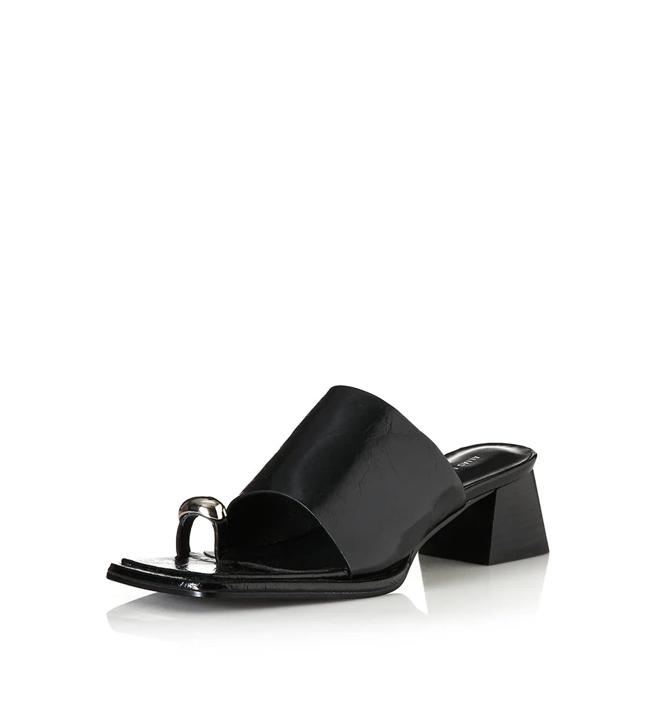 Alma Black Oily Leather Shoe