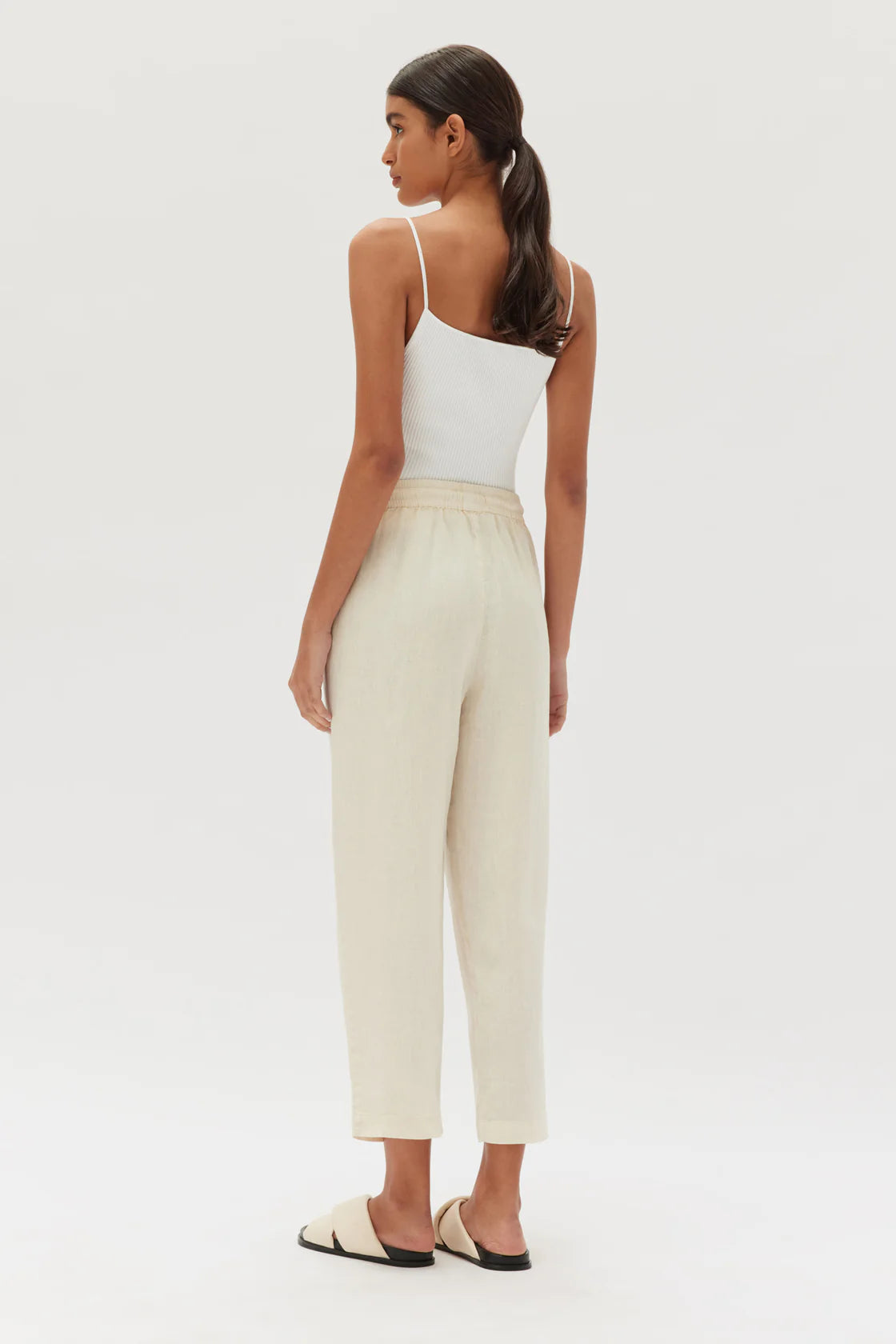 Ami Linen Pant Stone