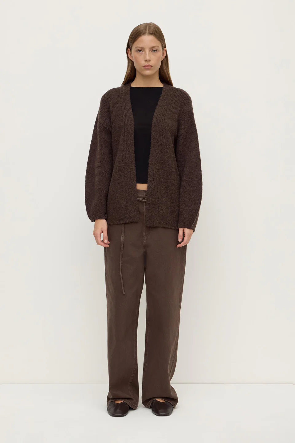 Ariel Knit Cardigan Dark Choc