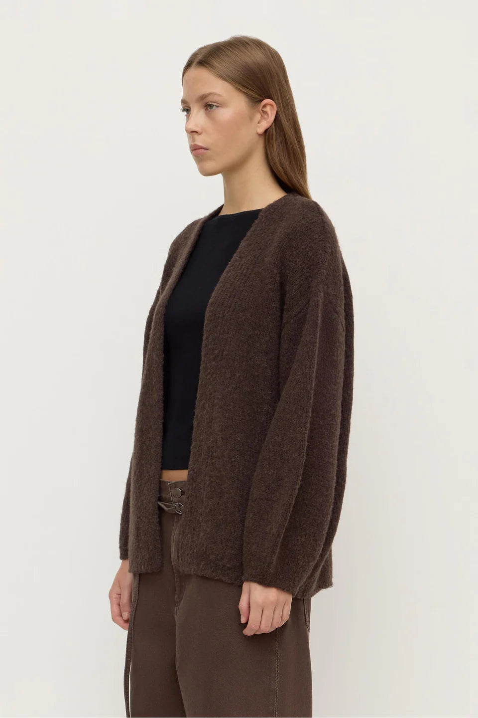 Ariel Knit Cardigan Dark Choc