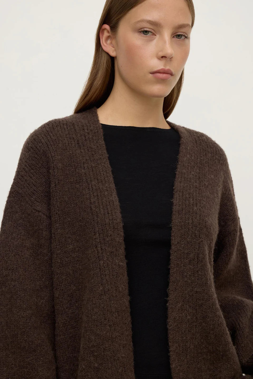 Ariel Knit Cardigan Dark Choc