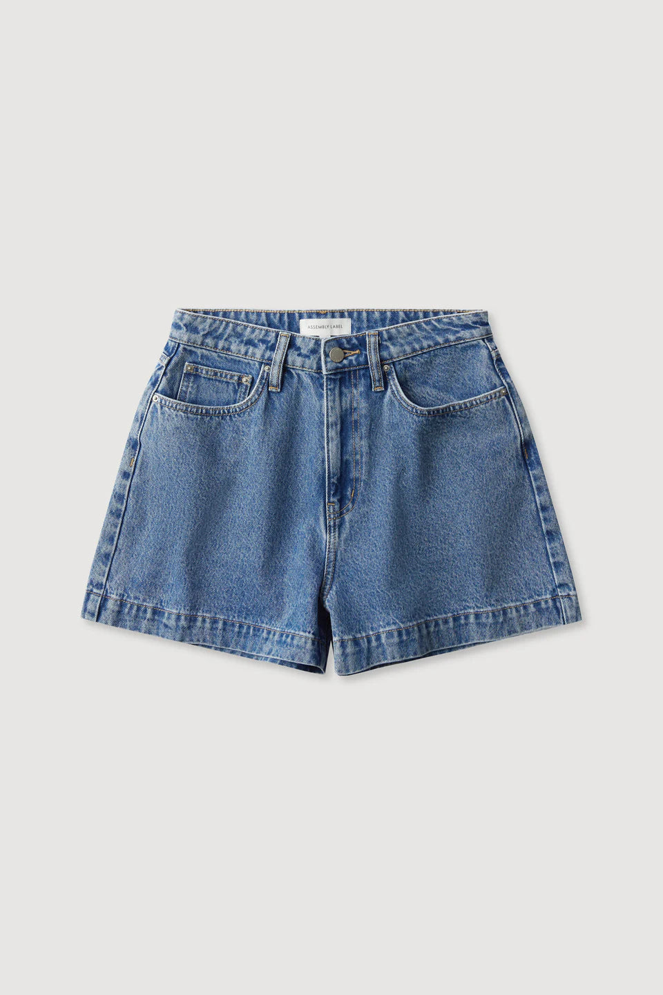 Boxy Denim Short Dark Stone