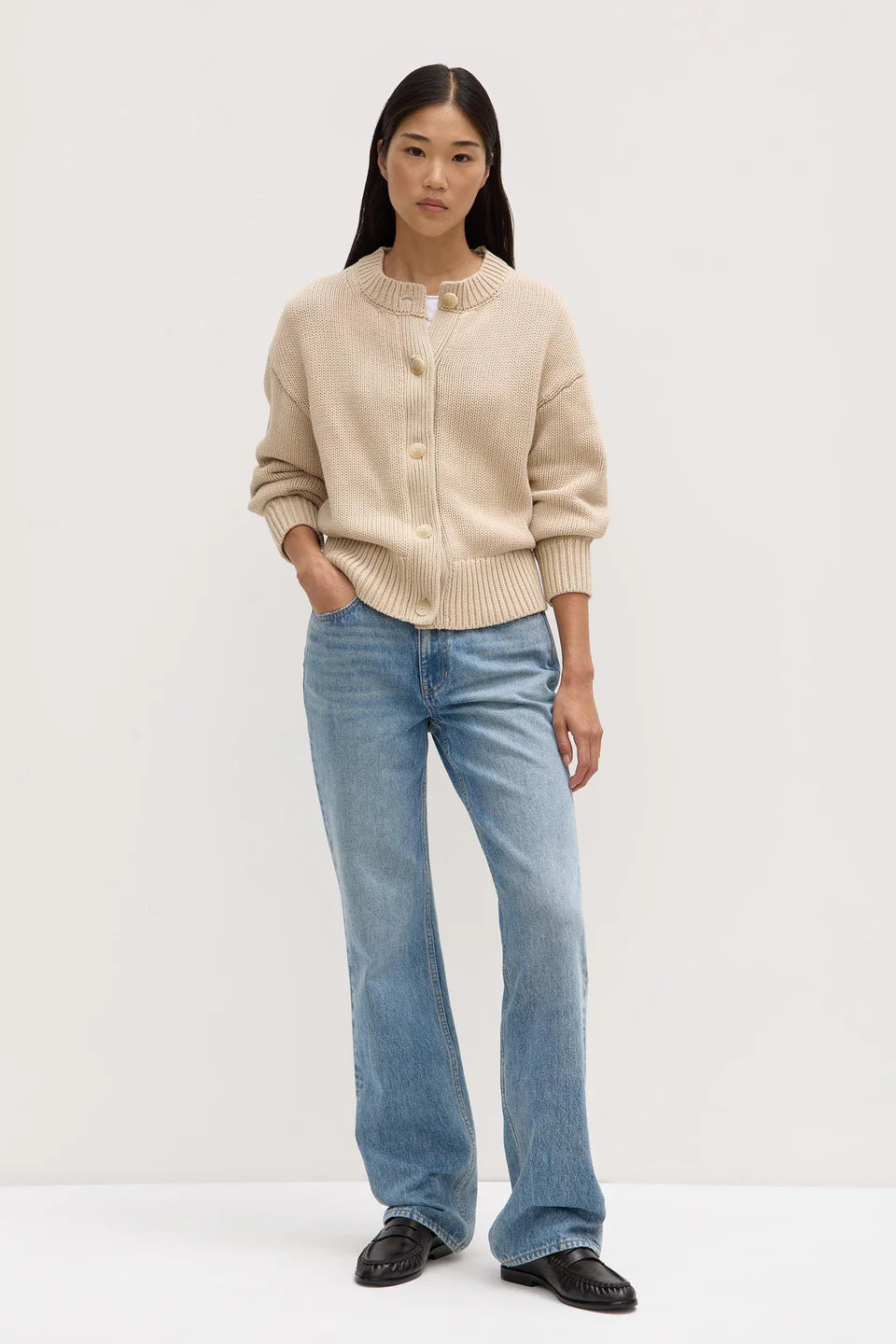 Ava Knit Cardigan Natural