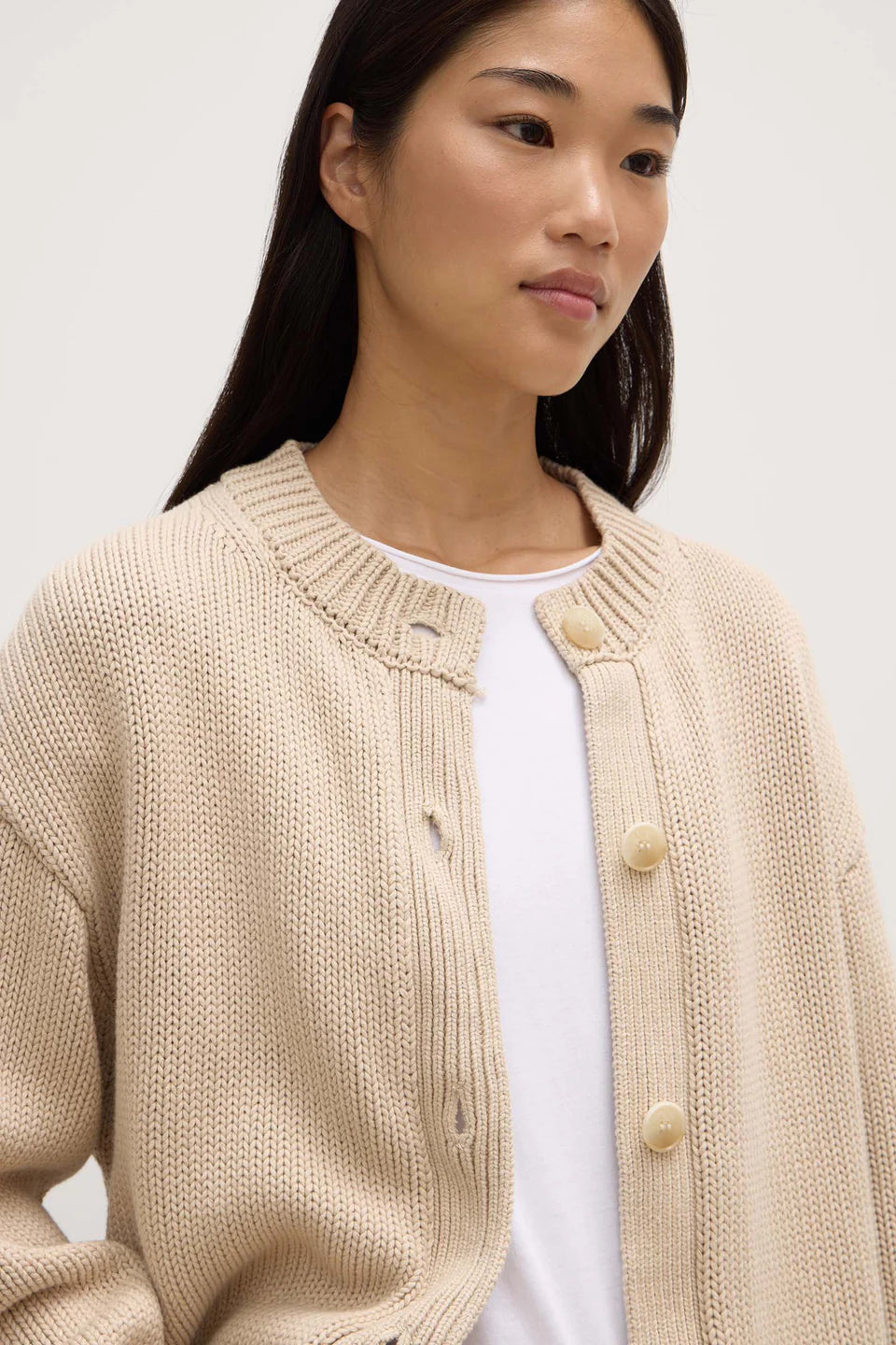 Ava Knit Cardigan Natural