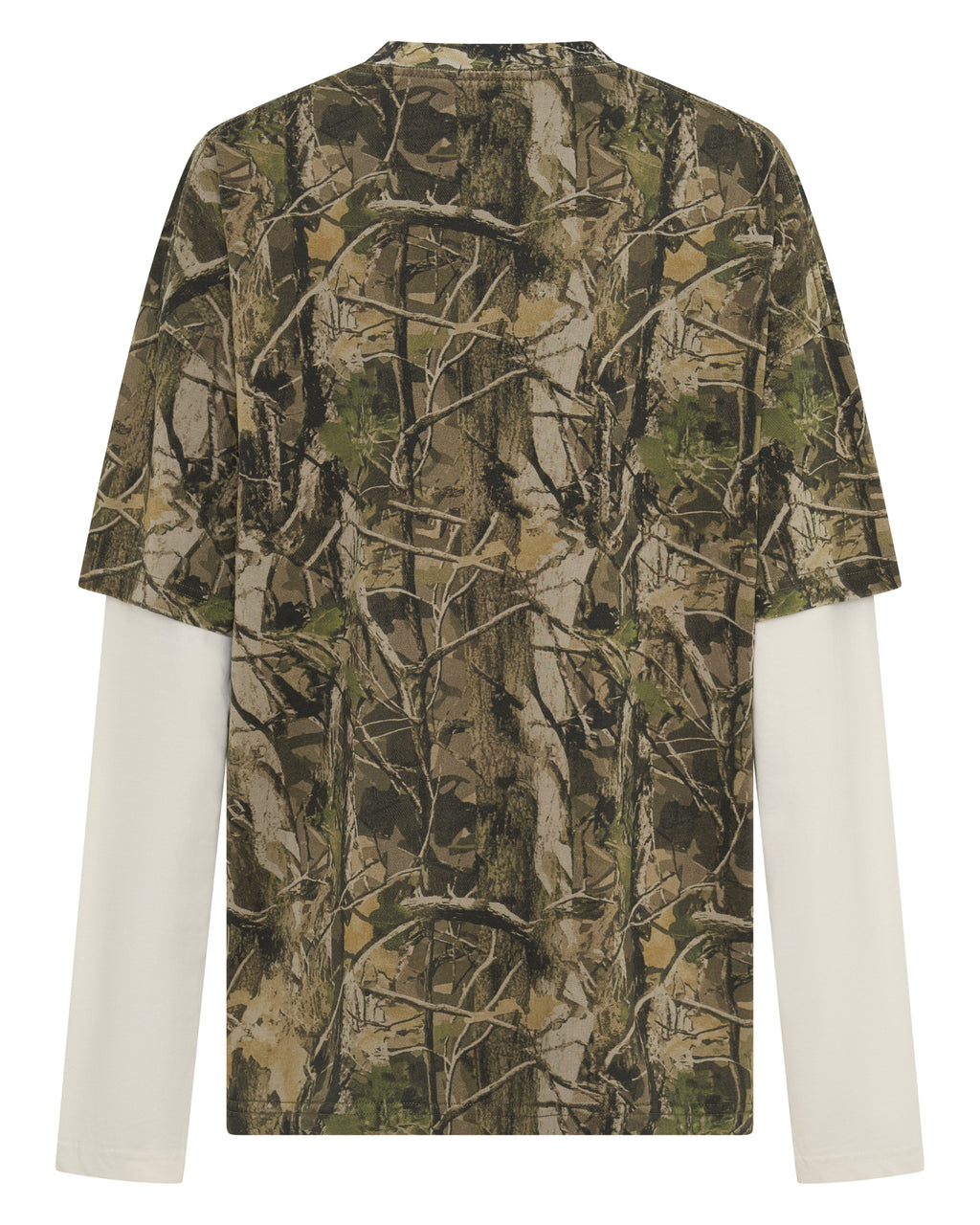 Boxy Layered Tee Vintage Camo