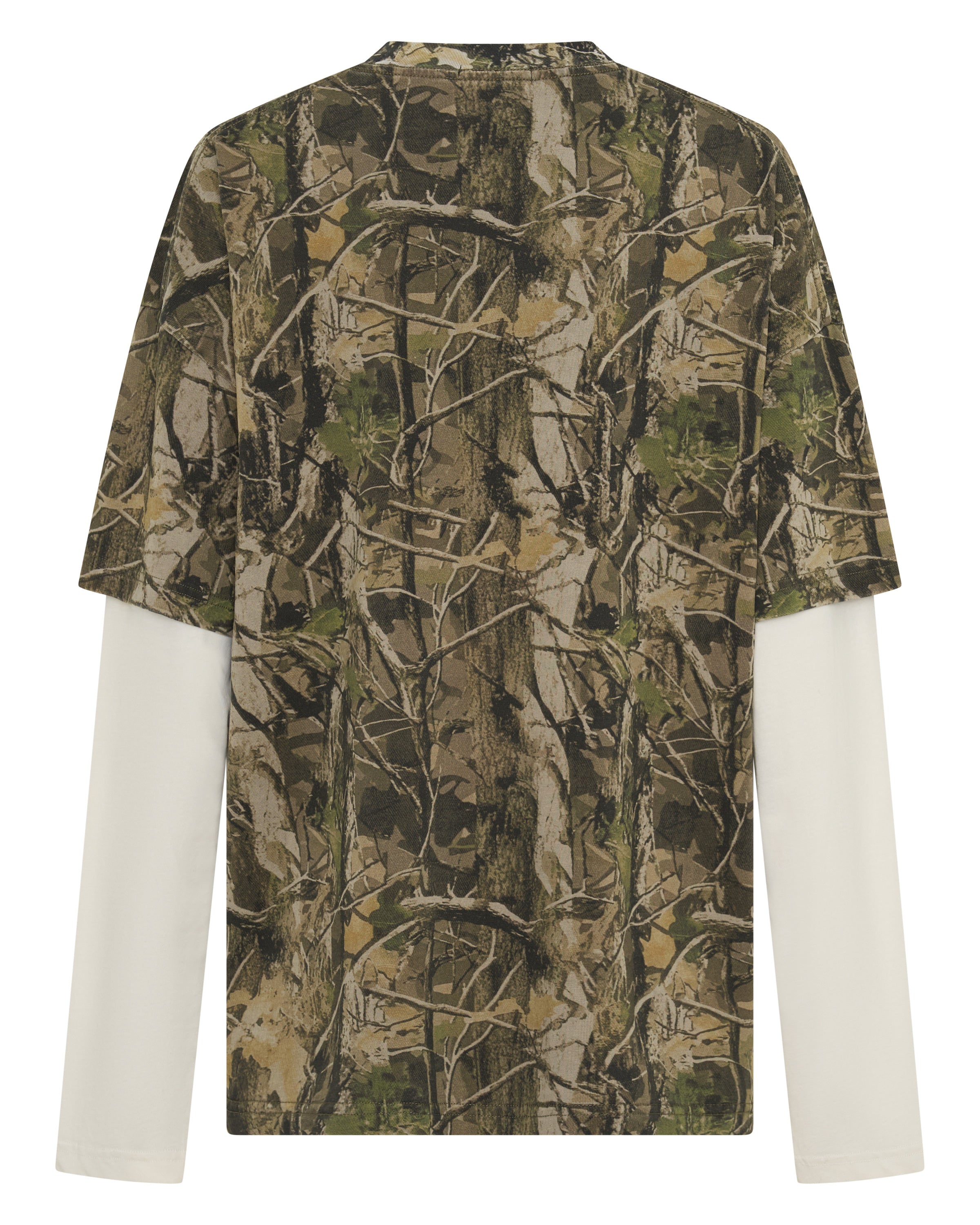 Boxy Layered Tee Vintage Camo