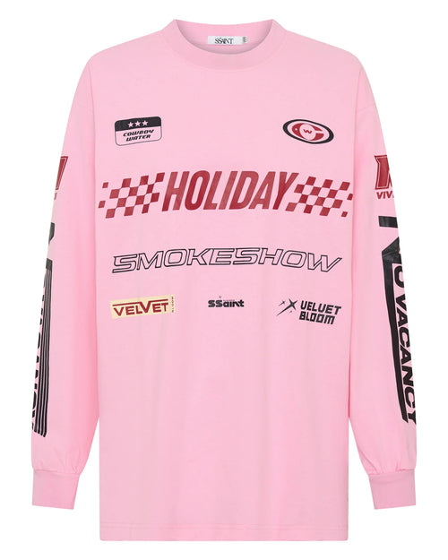 SŚAINT Kids Moto Tee Pink