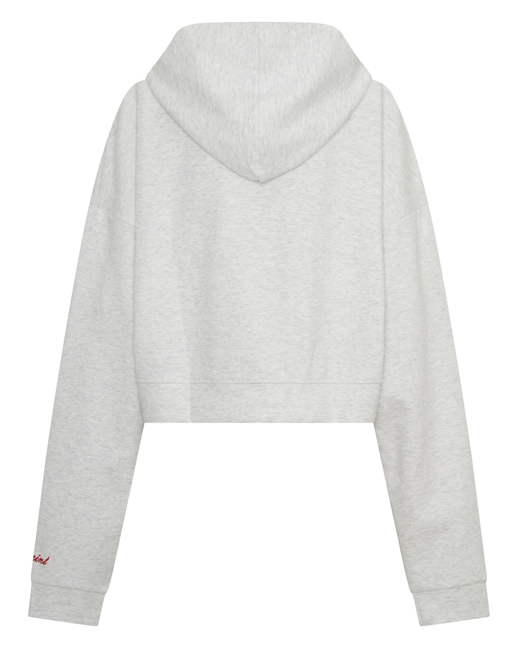 Cropped Hoodie Grey Red