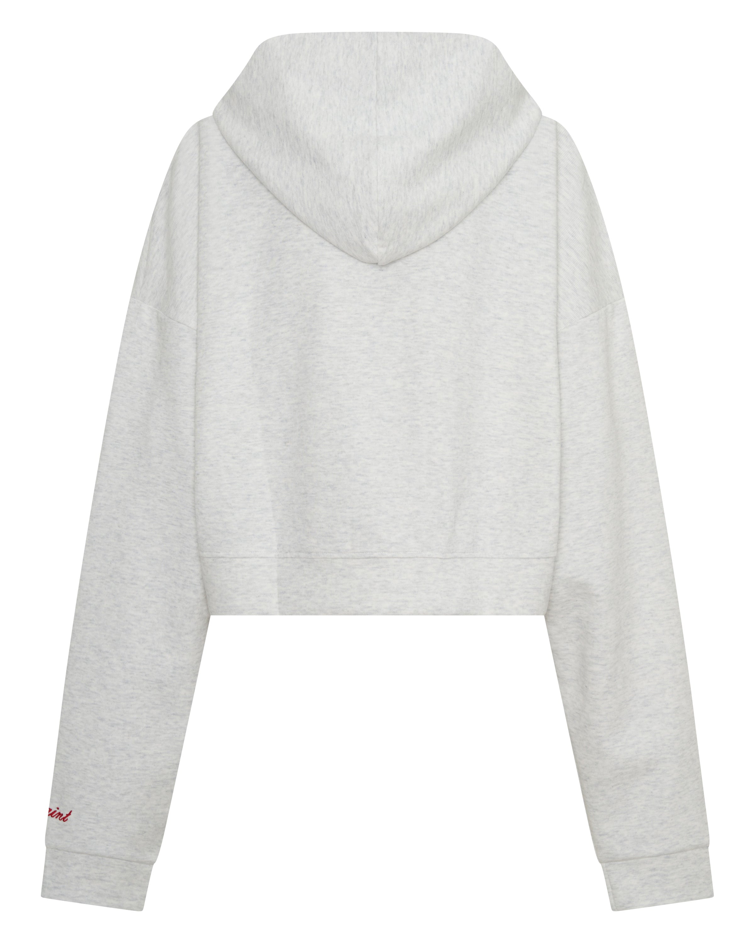 Cropped Hoodie Grey Red