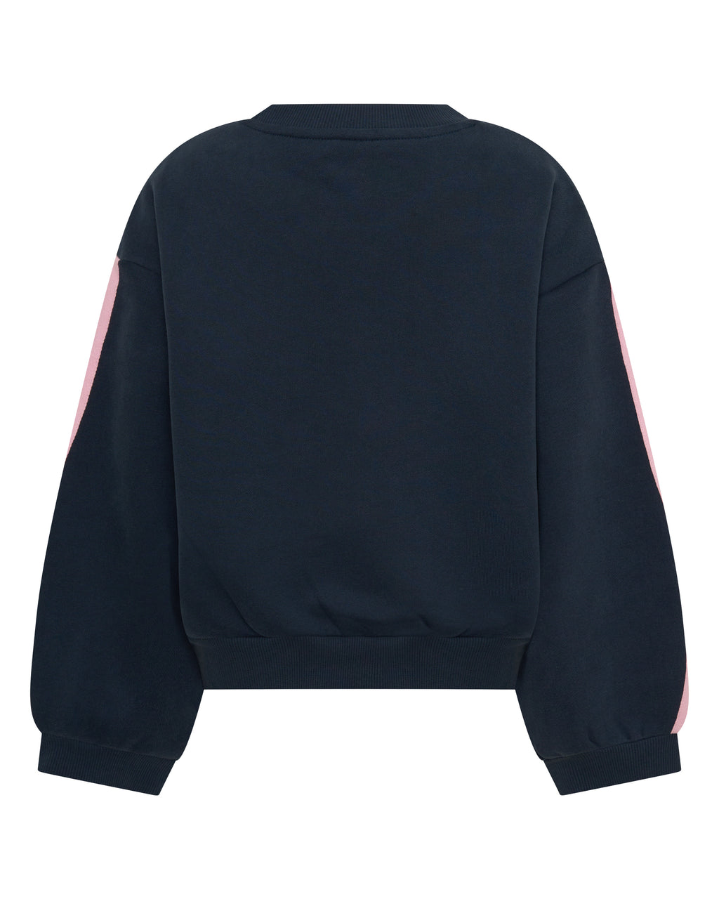 Kids Fleece Crew Navy Pink