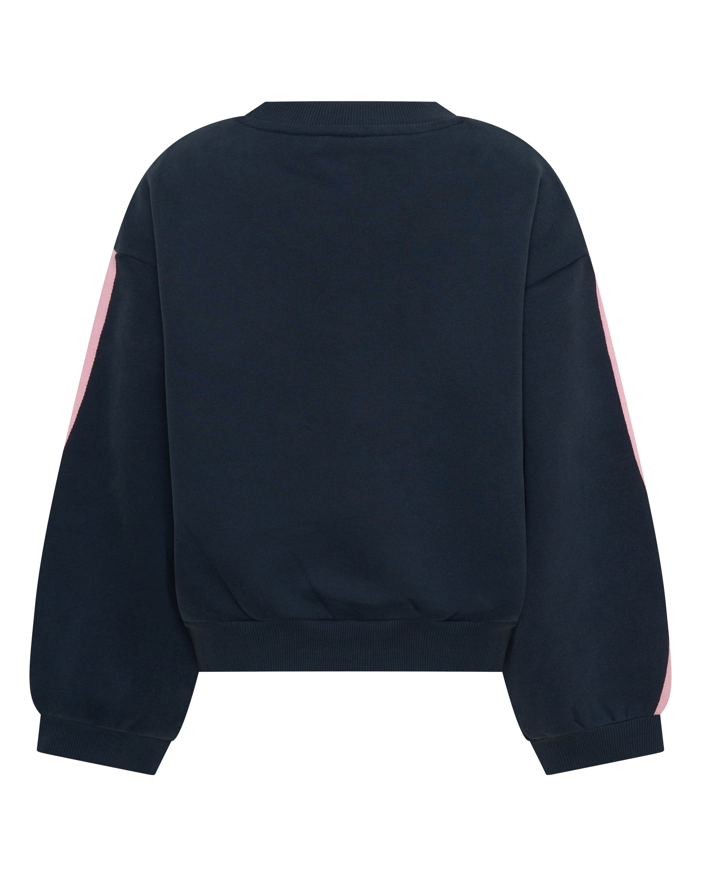 Kids Fleece Crew Navy Pink